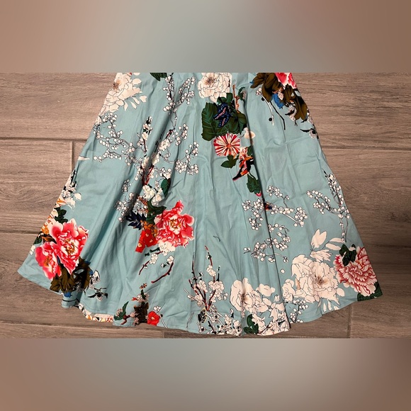 Hanpceirs Women's Blue Floral Midi Sleeveless SunDress, size xs - Picture 3 of 6